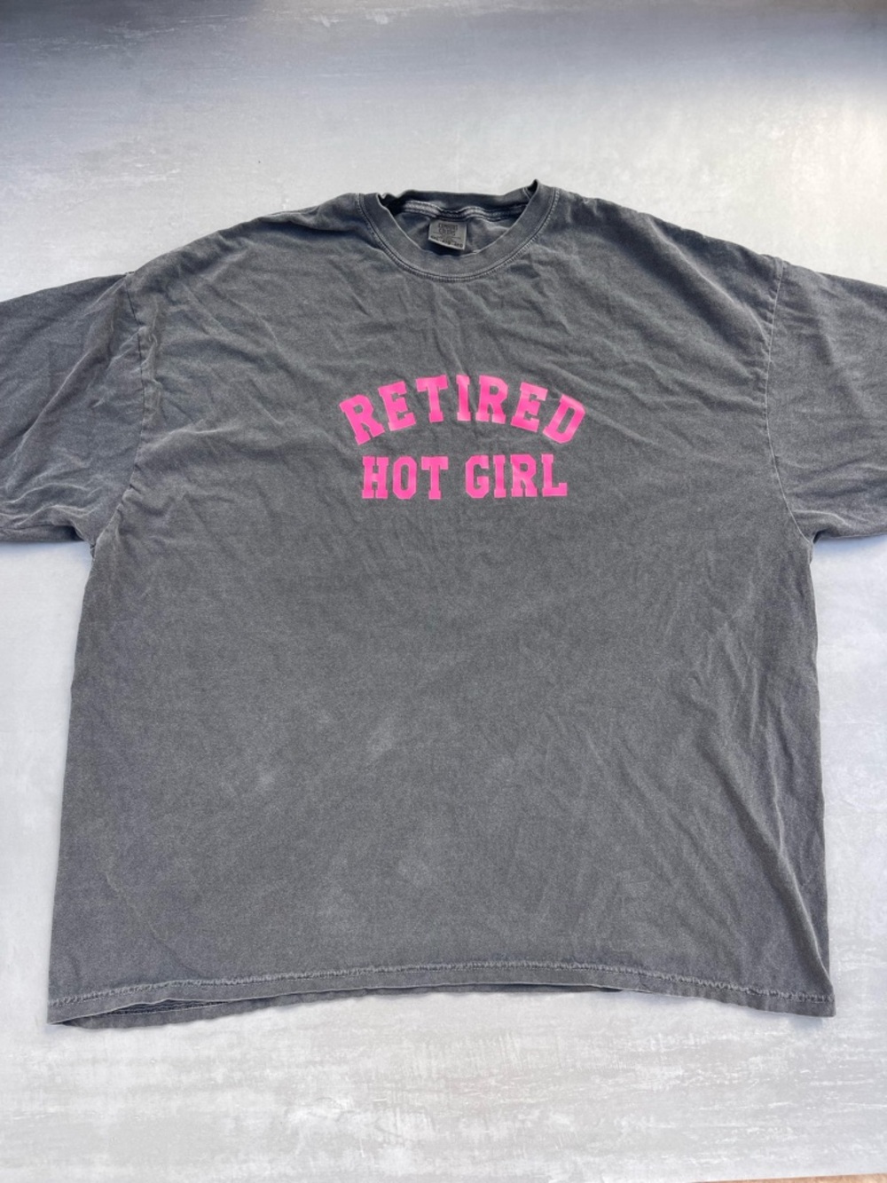 Comfort Colors Charcoal Grey Retired Hot Girl Tee